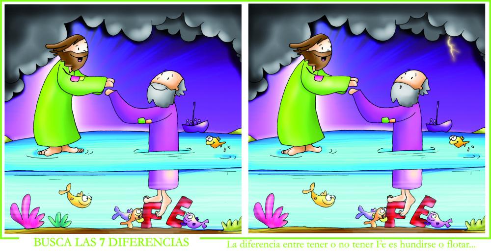 Busca las 7 diferencias y... pasa tu tiempo con Jesús