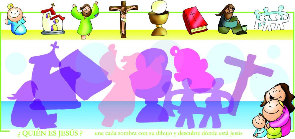 Une cada sombra con su dibujo y descubre dónde está Jesús