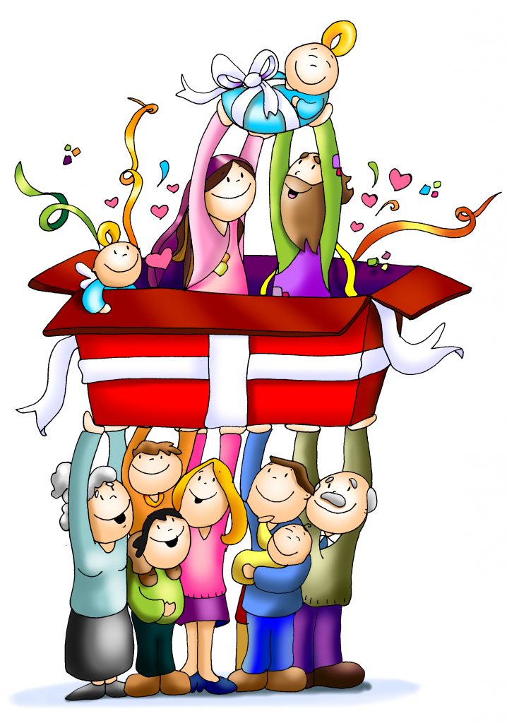 navidad-familia-regalo-color
